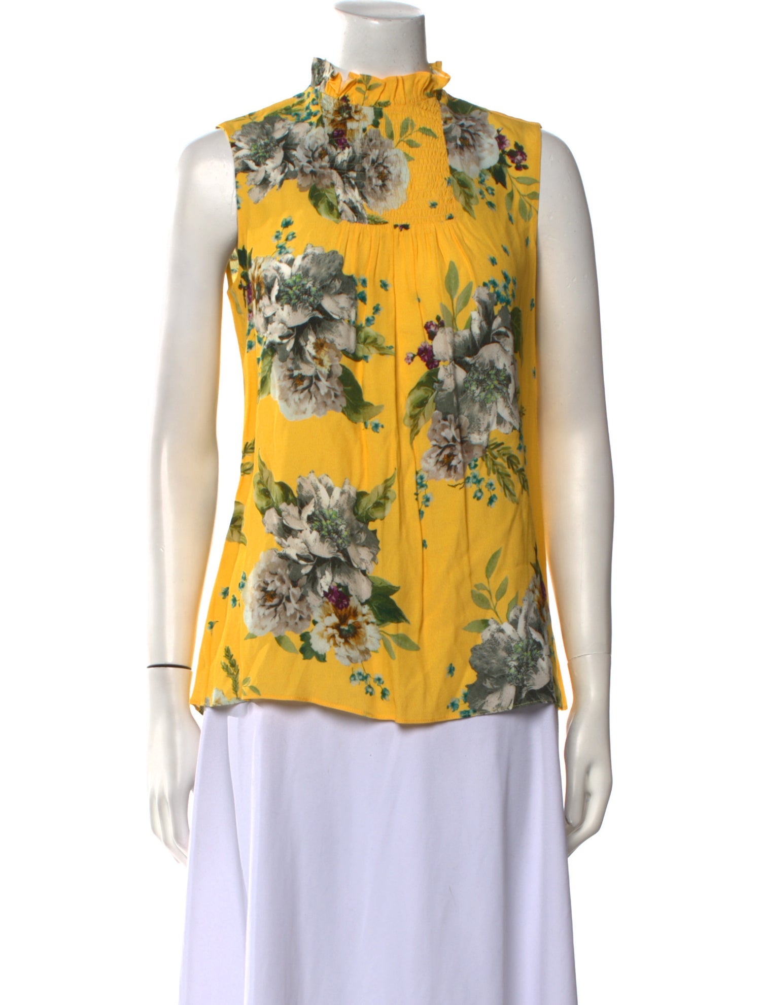 Erdem Floral Print Mock Neck Blouse w/ Tags