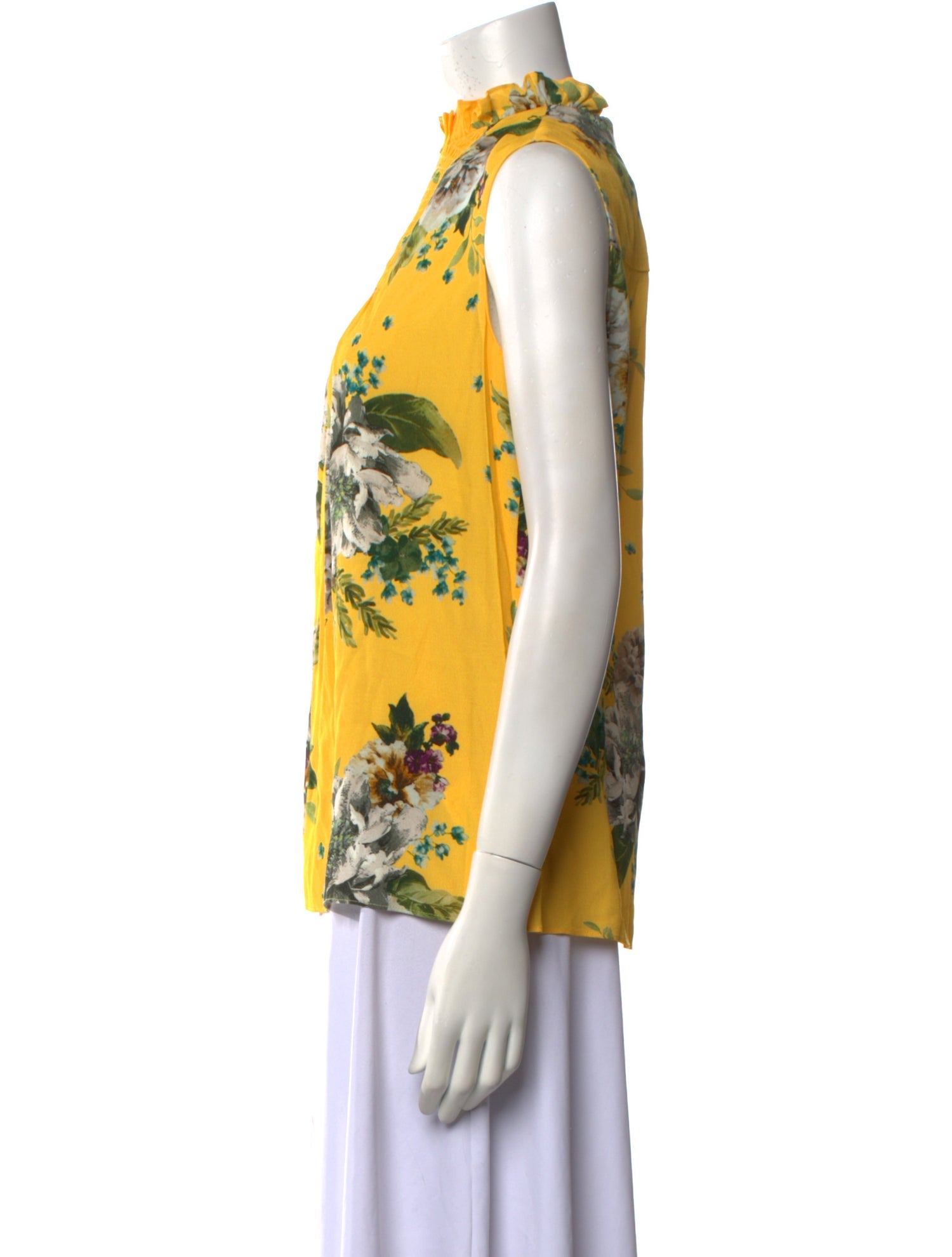 Erdem Floral Print Mock Neck Blouse w/ Tags