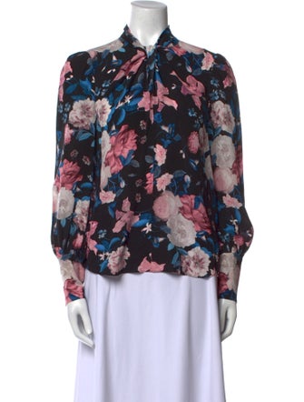 Erdem Silk Floral Print Blouse