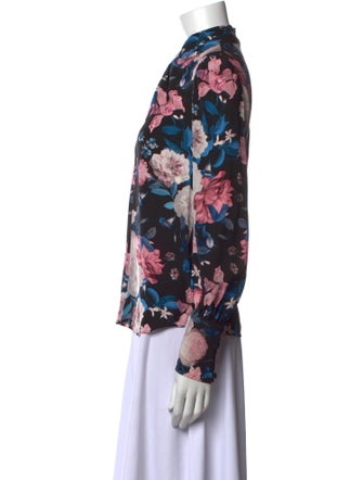 Erdem Silk Floral Print Blouse