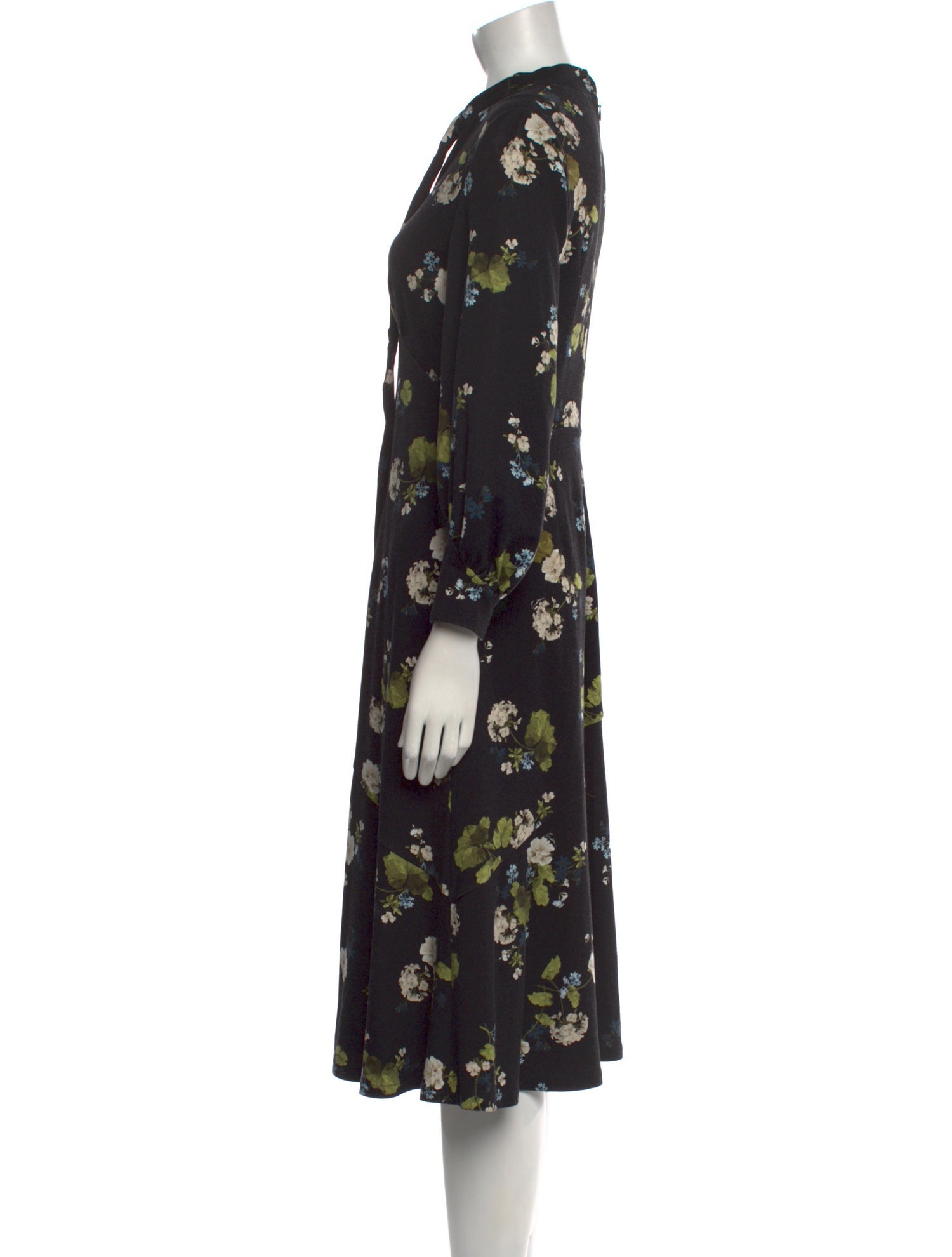 Erdem Floral Print Midi Length Dress