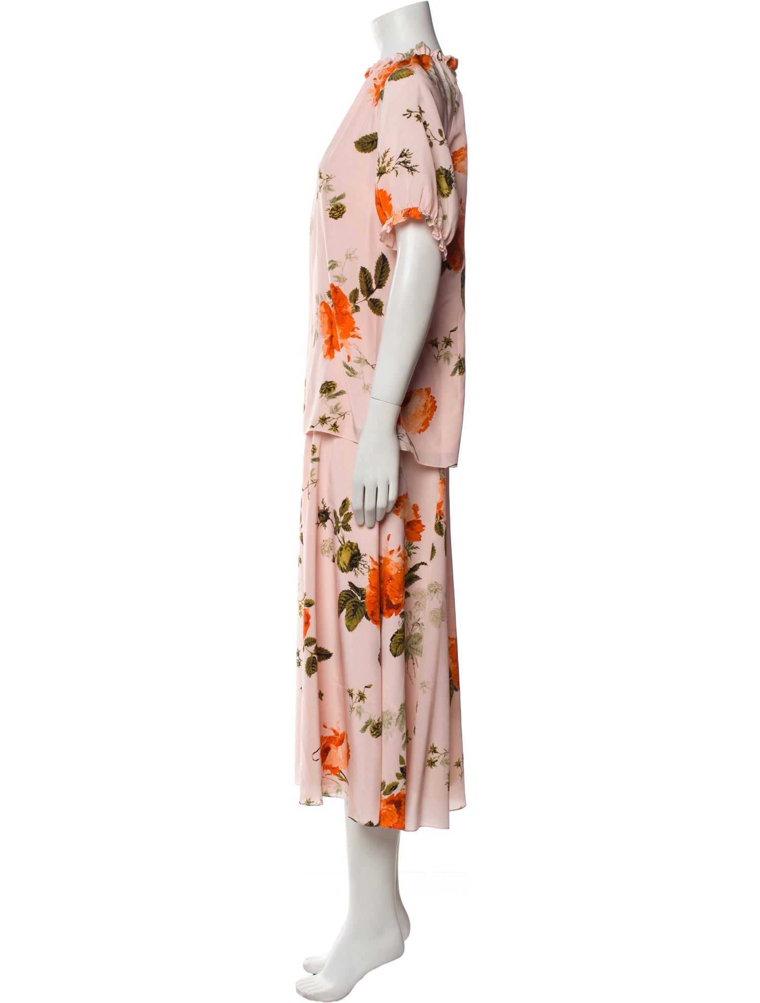 Erdem Silk Floral Print Skirt Set w/ Tags