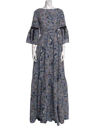 Erdem Floral Print Long Dress