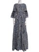 Erdem Floral Print Long Dress