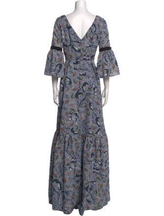 Erdem Floral Print Long Dress