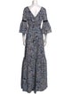 Erdem Floral Print Long Dress