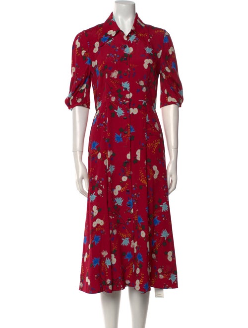 Erdem Floral Print Midi Length Dress