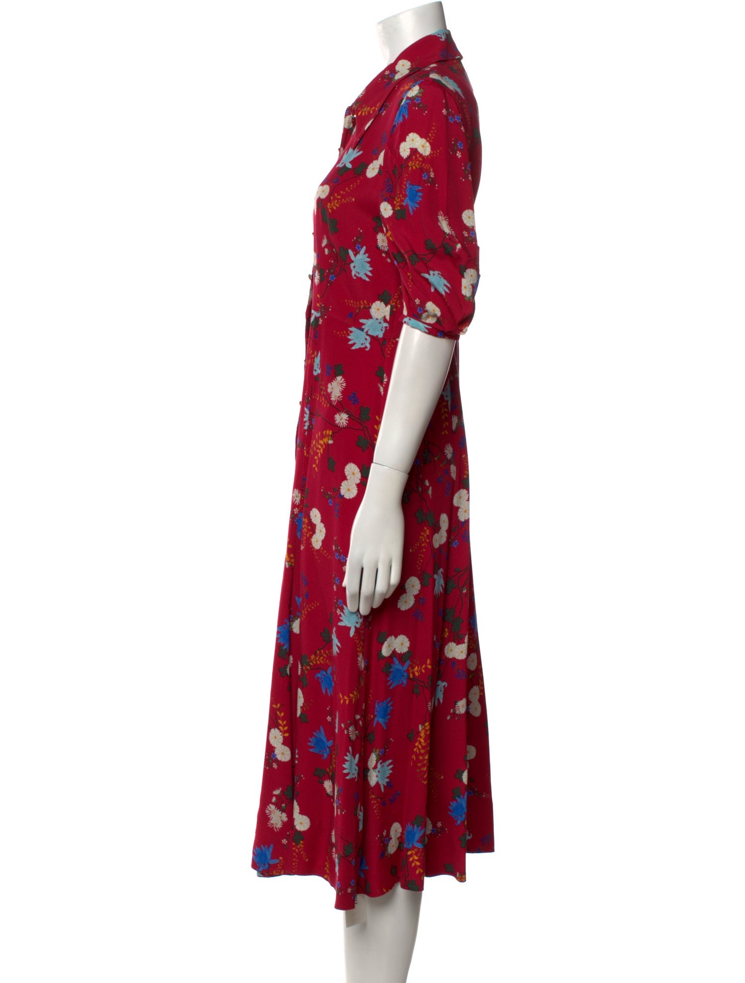 Erdem Floral Print Midi Length Dress