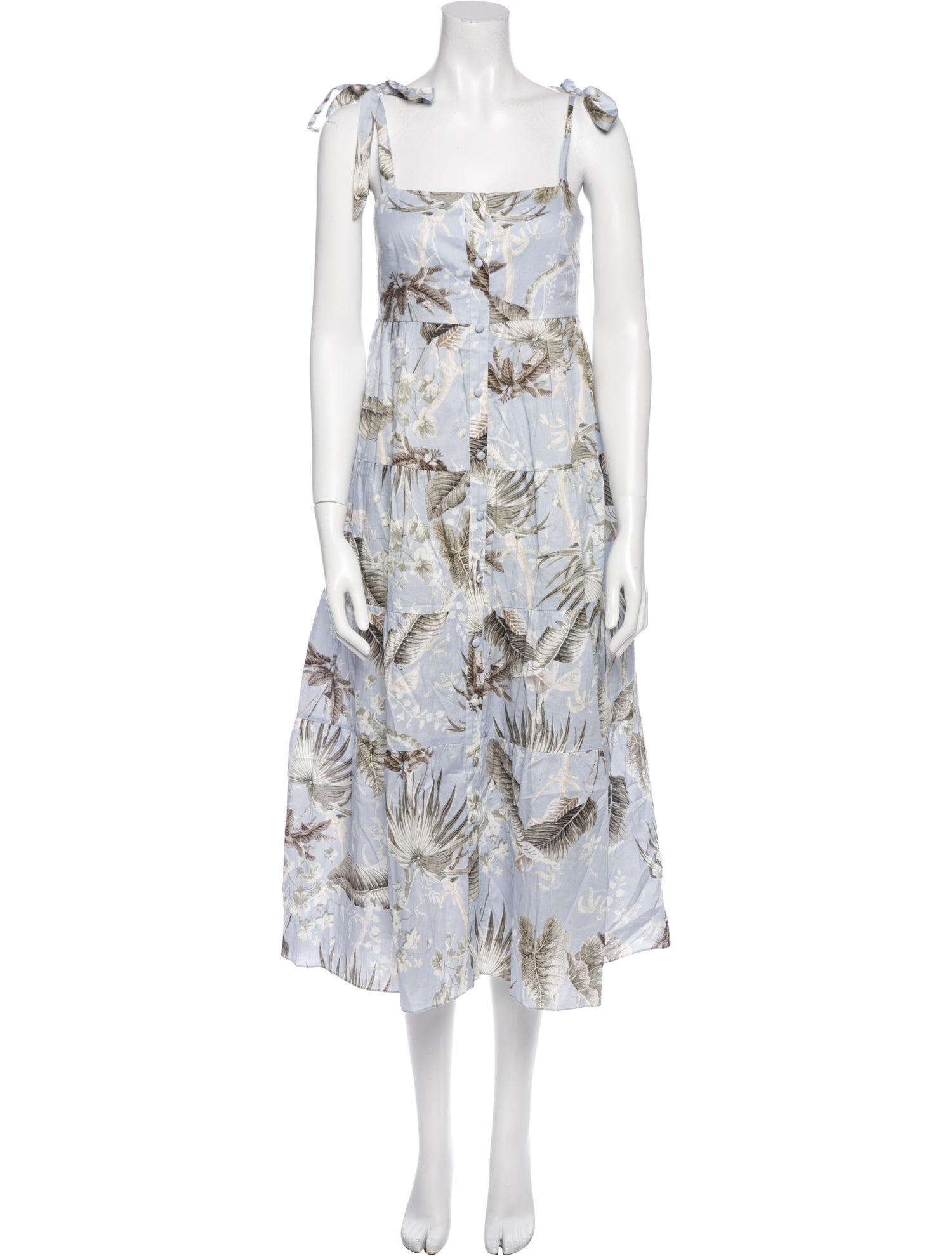 Erdem Floral Print Midi Length Dress