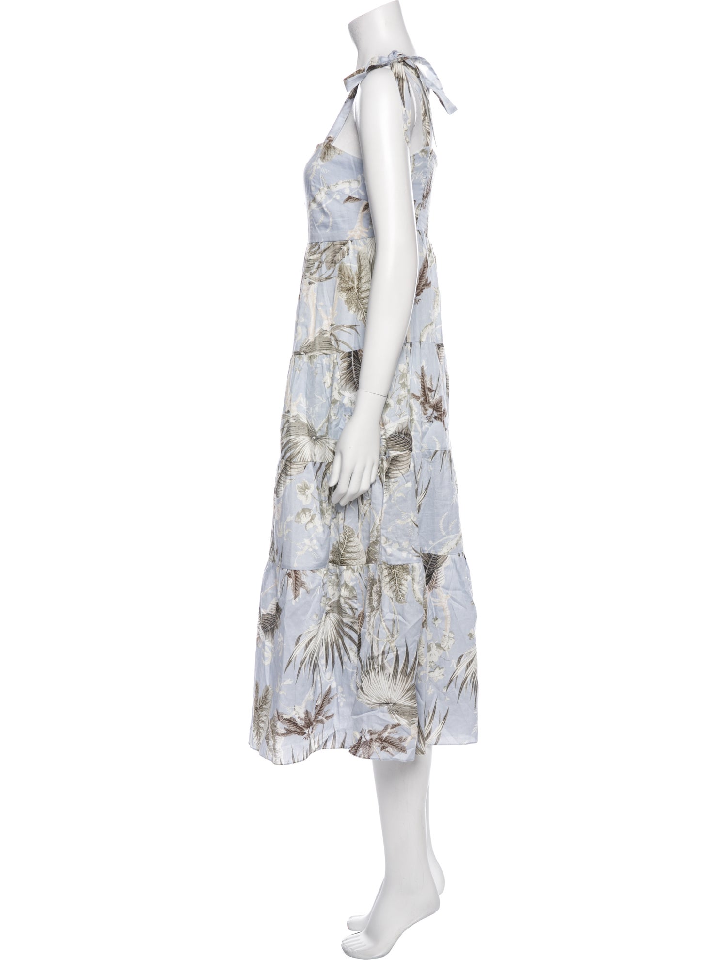 Erdem Floral Print Midi Length Dress