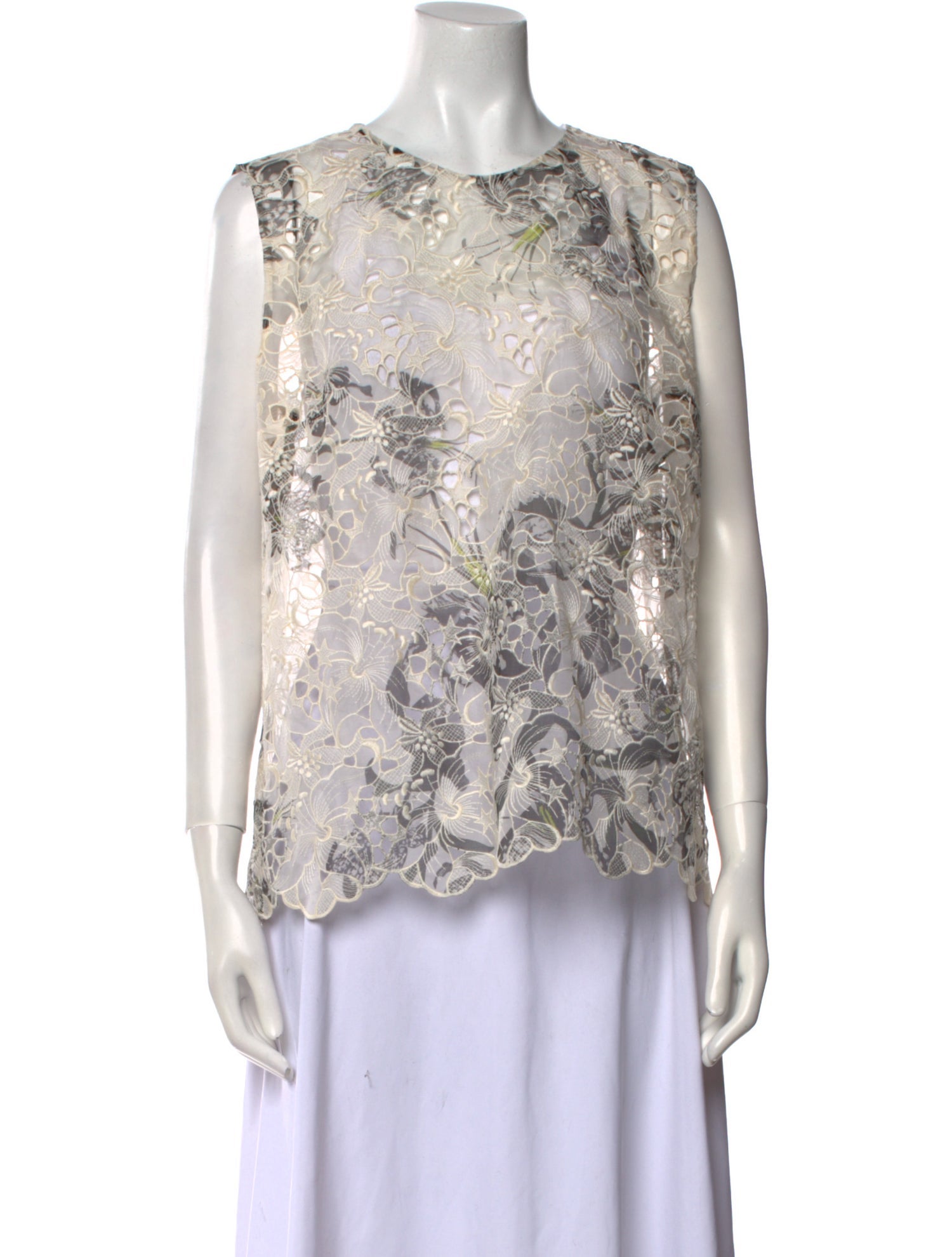 Erdem Printed Crew Neck Blouse