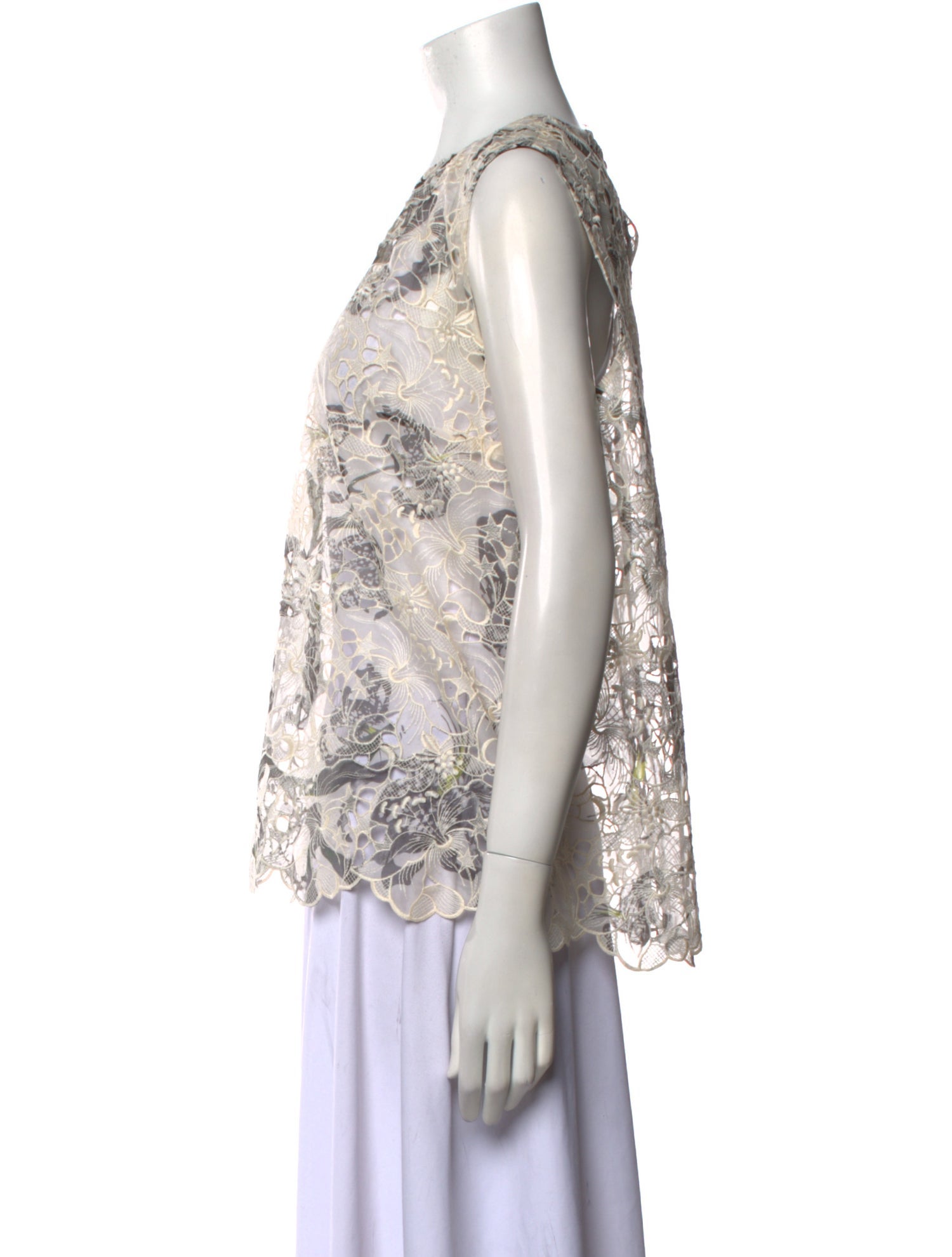 Erdem Printed Crew Neck Blouse