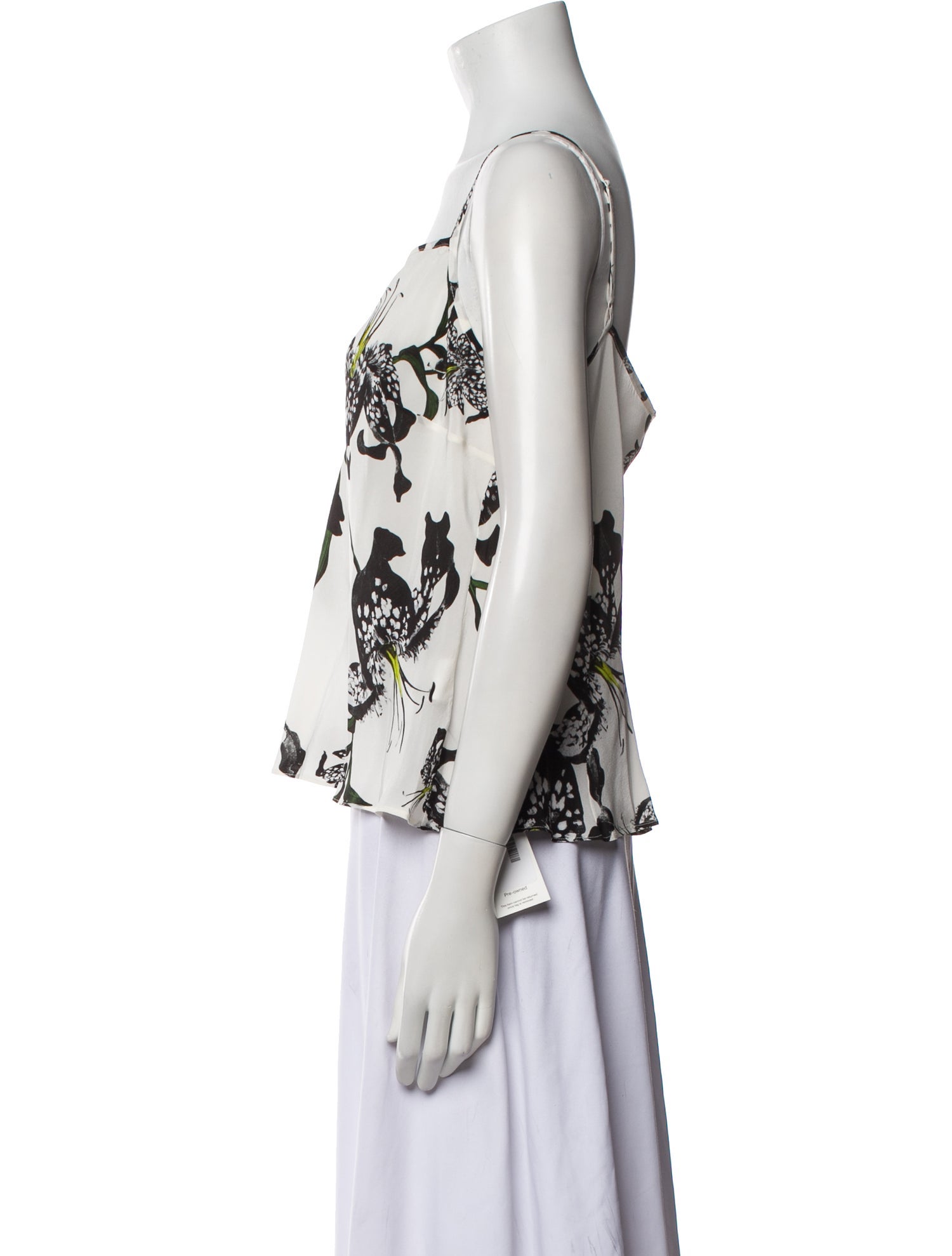 Erdem Silk Floral Print Top