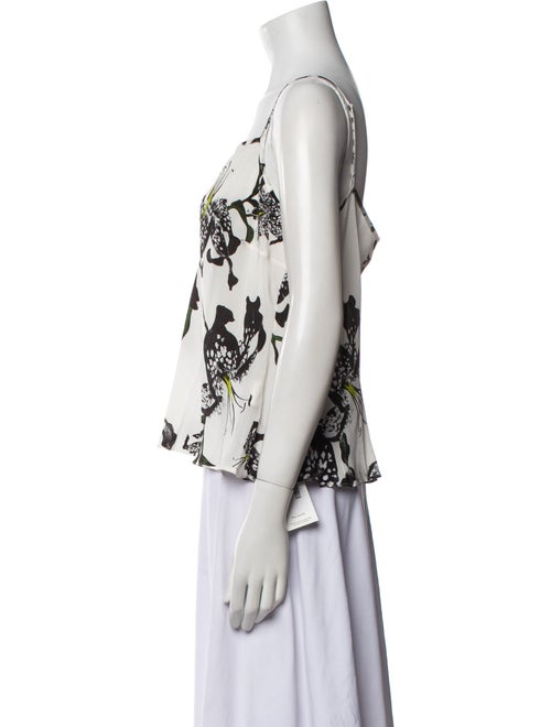 Erdem Silk Floral Print Top