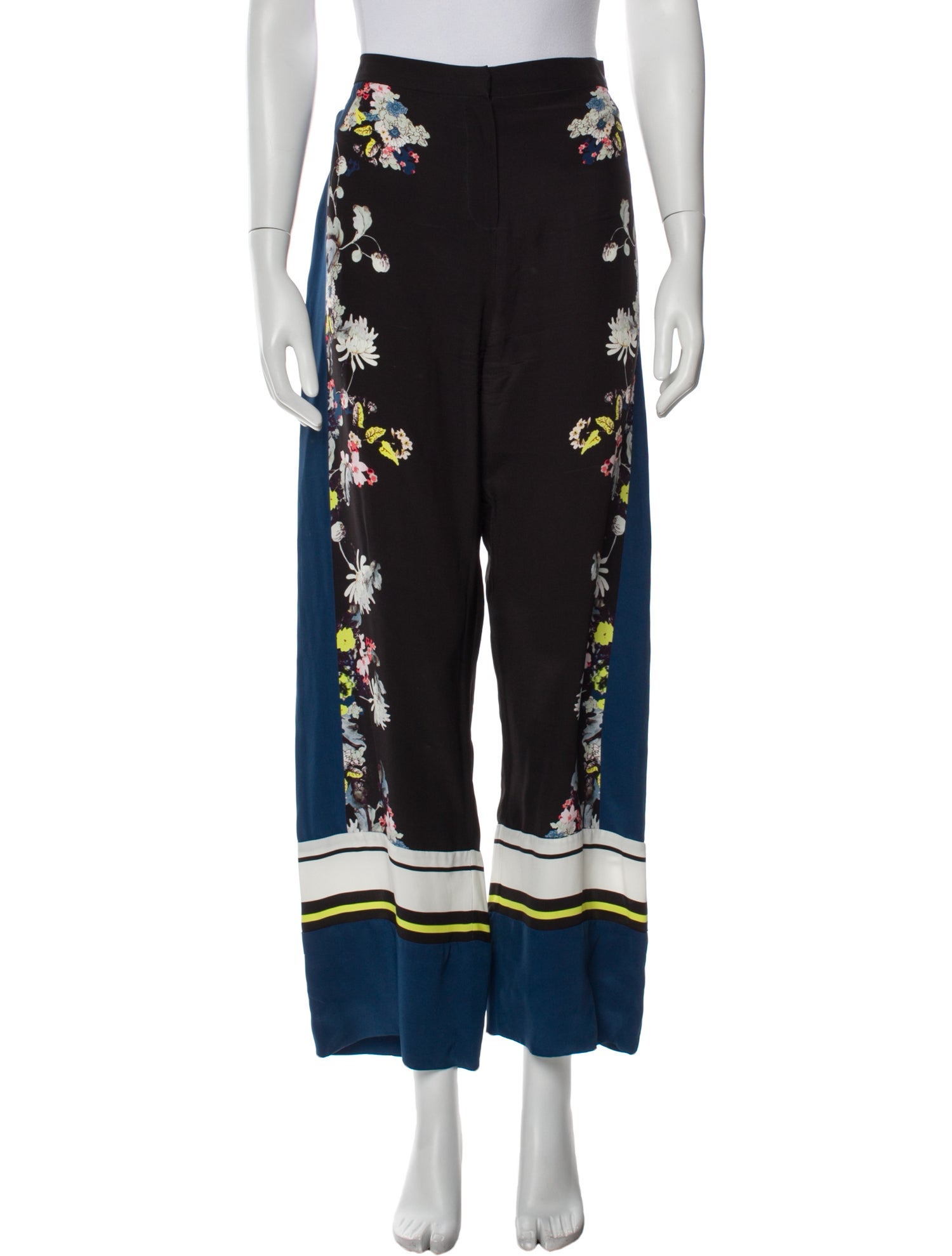 Erdem Floral Print Straight Leg Pants