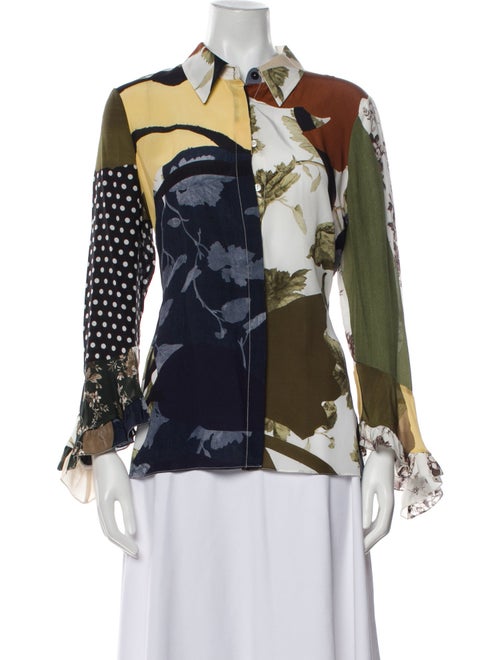 Erdem Silk Floral Print Blouse