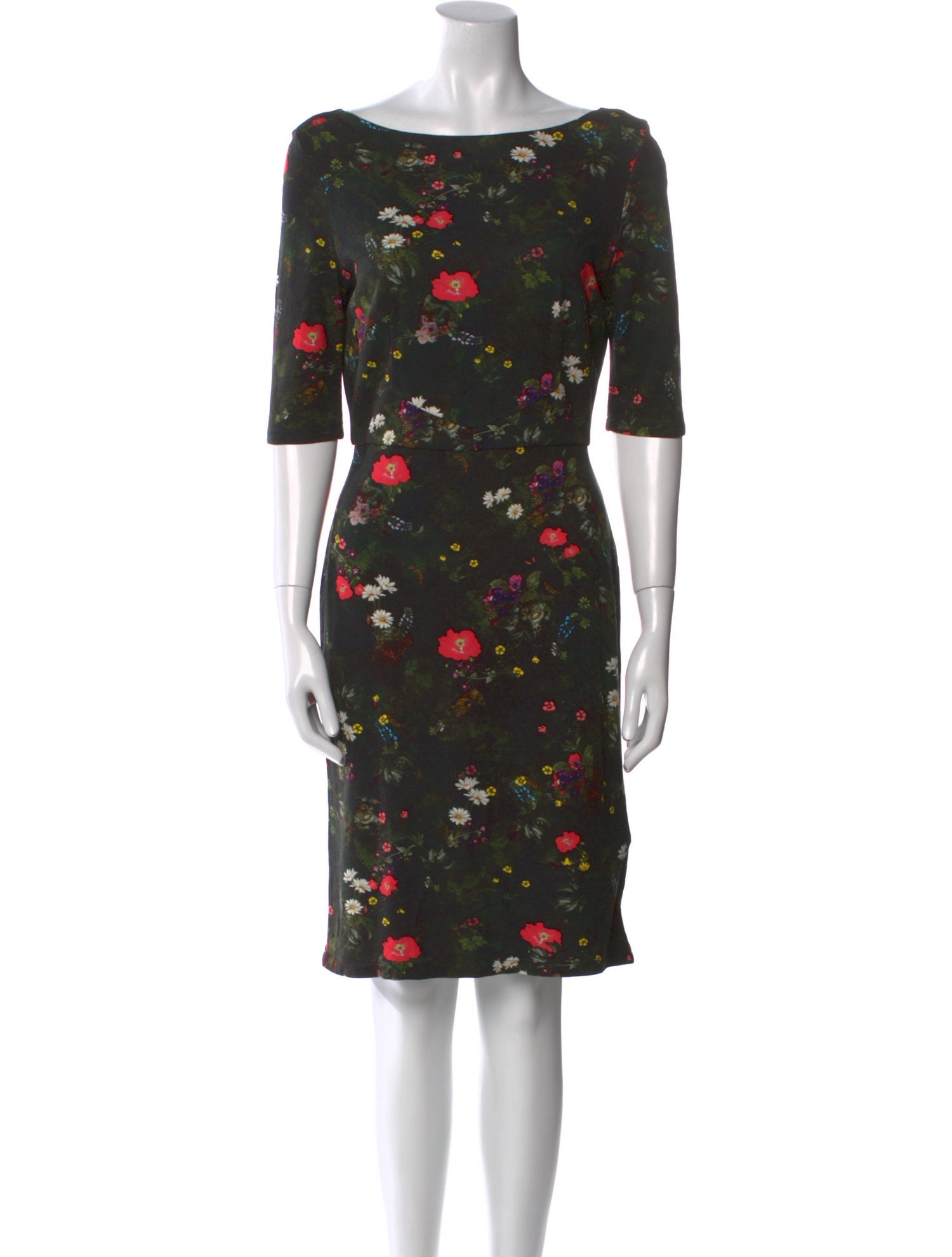 Erdem Floral Print Knee-Length Dress