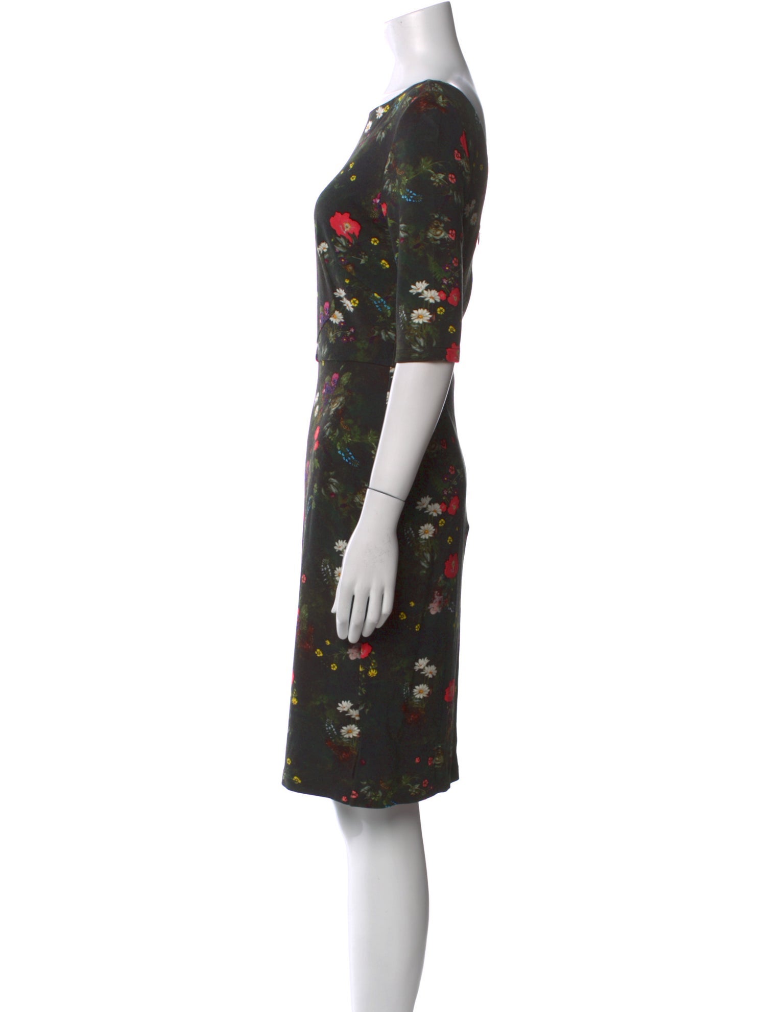 Erdem Floral Print Knee-Length Dress