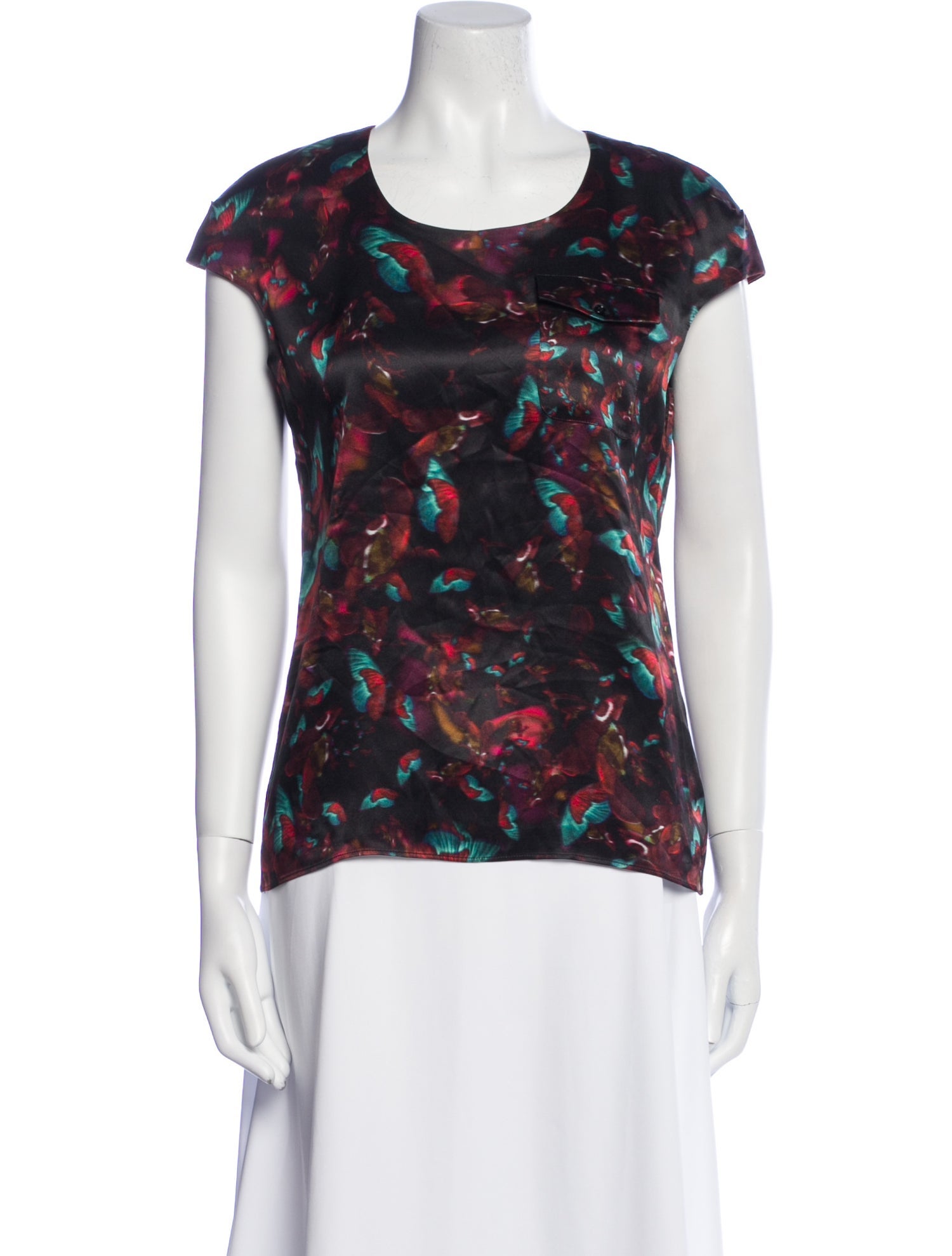 Erdem Silk Printed T-Shirt