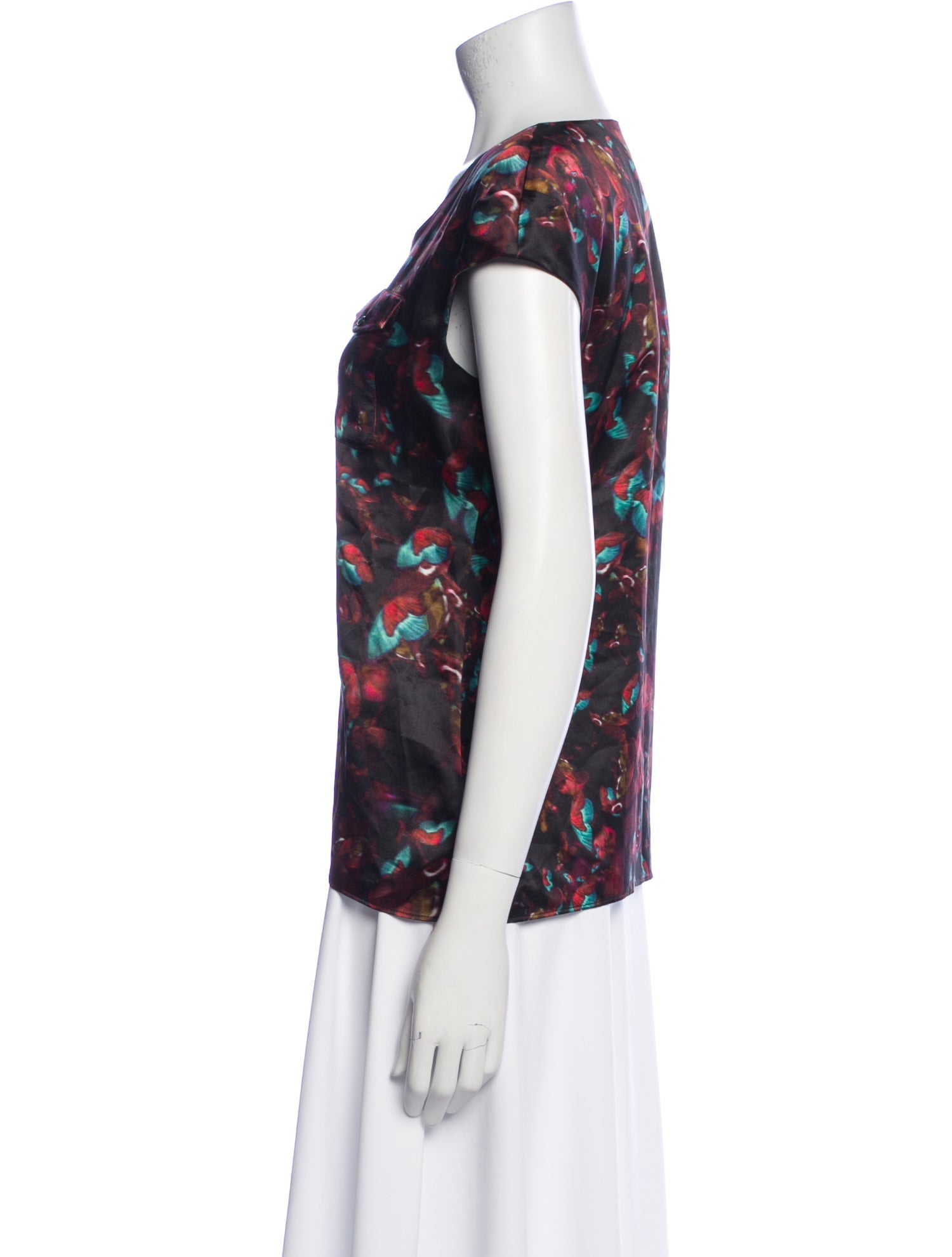 Erdem Silk Printed T-Shirt