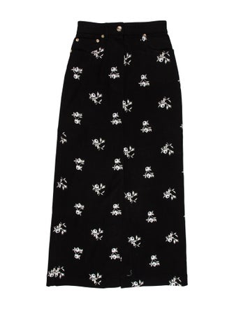 Erdem Floral Print Midi Length Skirt