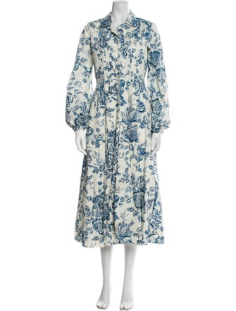 Erdem Floral Print Long Dress