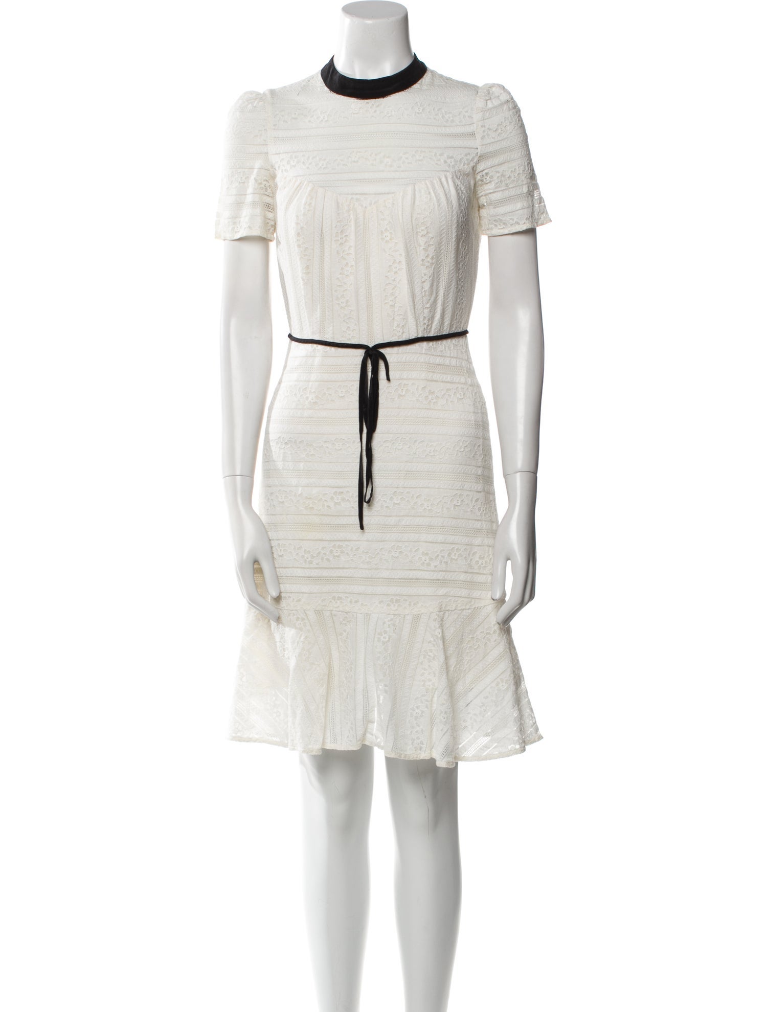 Erdem Mock Neck Mini Dress