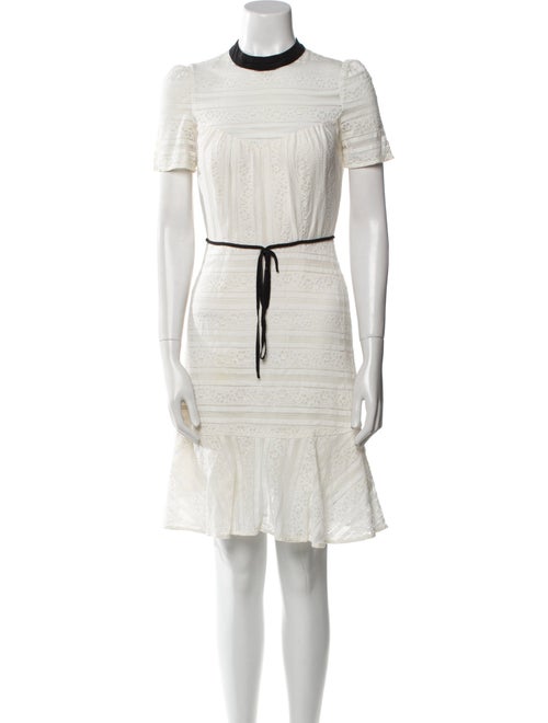 Erdem Mock Neck Mini Dress