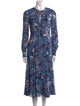 Erdem Floral Print Midi Length Dress