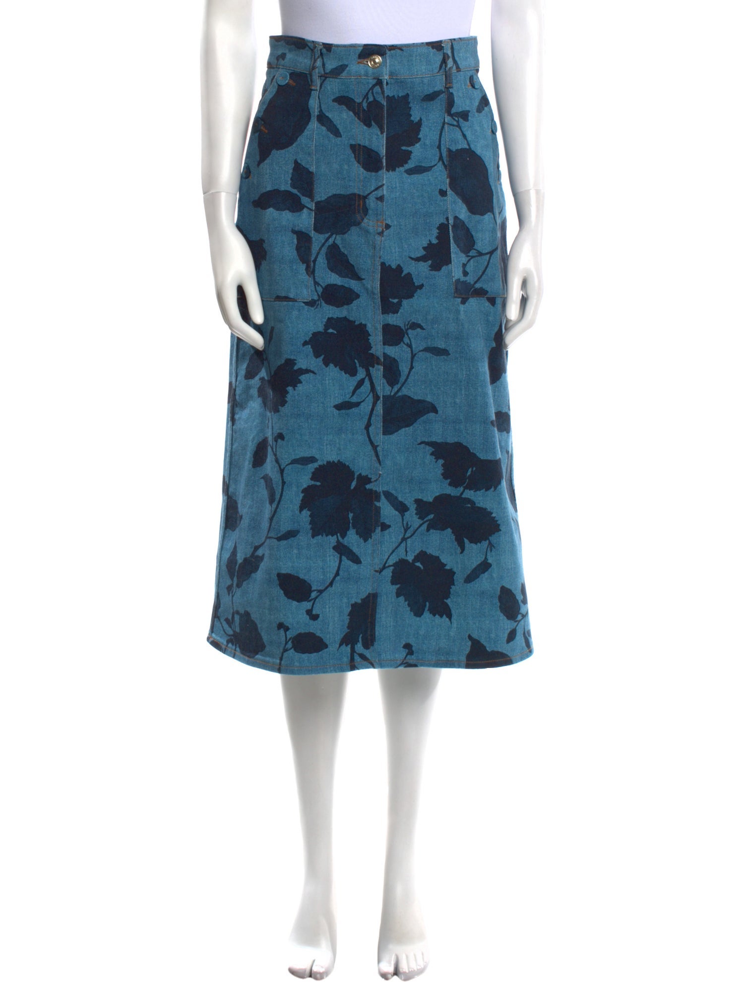 Erdem Floral Print Midi Length Skirt