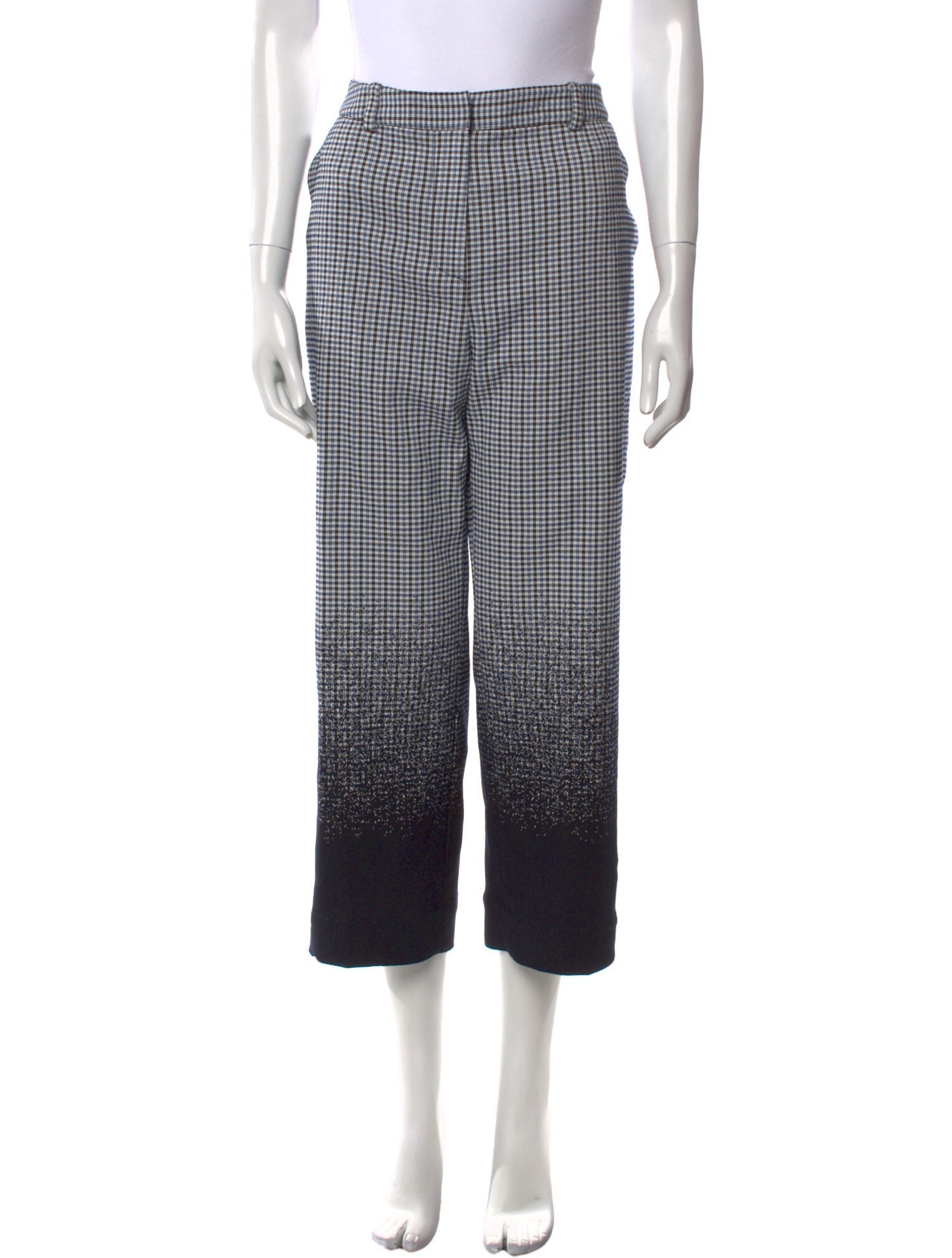 Erdem Plaid Print Wide Leg Pants