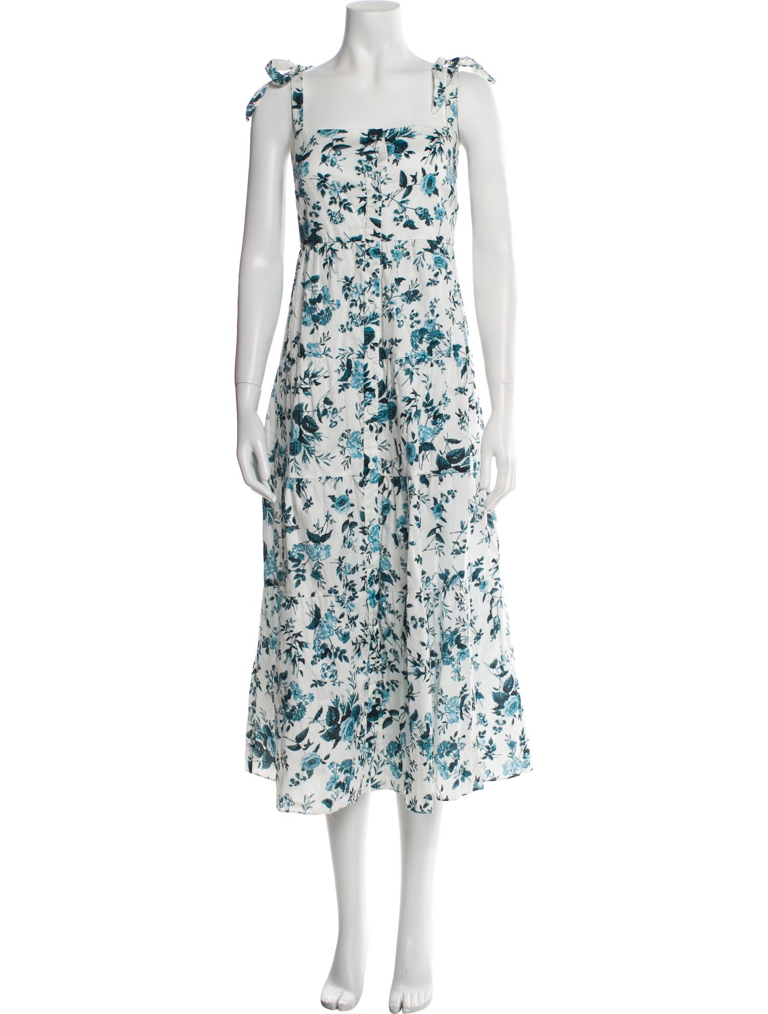 Erdem Floral Print Long Dress