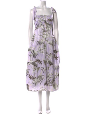 Erdem Floral Print Long Dress