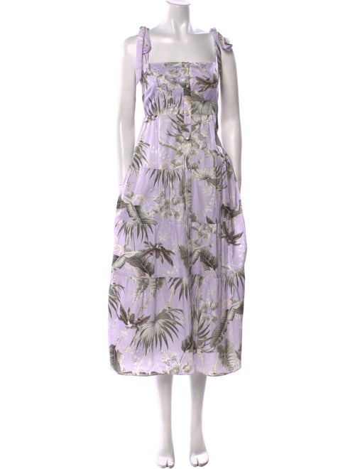Erdem Floral Print Long Dress