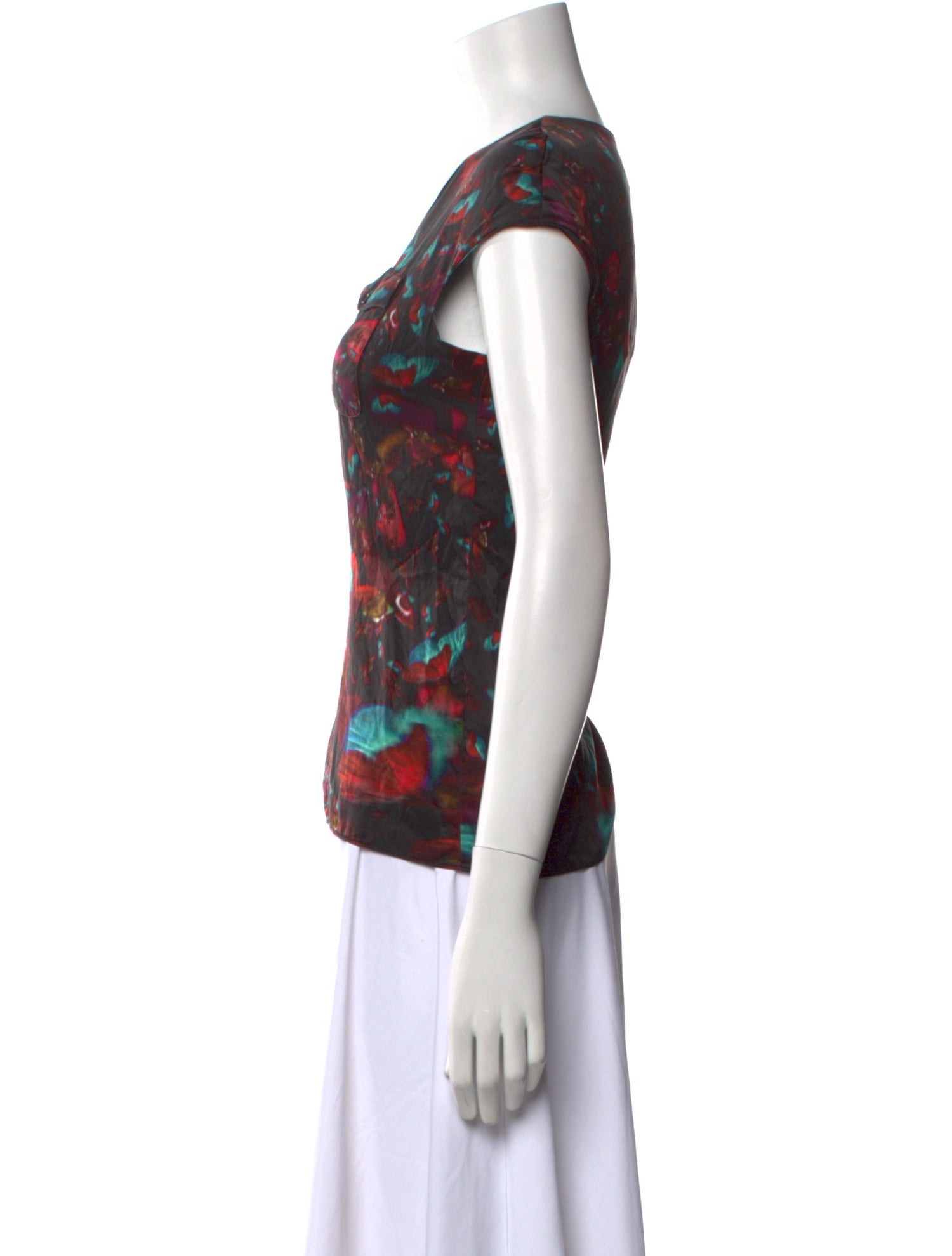 Erdem Silk Printed T-Shirt