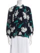 Erdem Floral Print Mock Neck Blouse