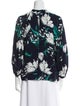 Erdem Floral Print Mock Neck Blouse