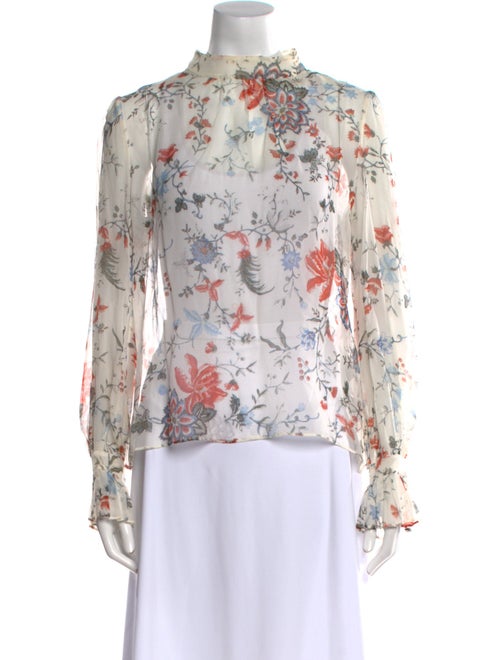 Erdem Silk Floral Print Blouse