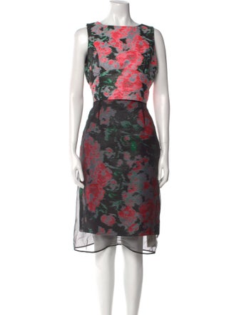 Erdem Floral Print Knee-Length Dress