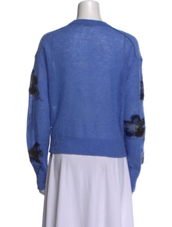 Erdem Patterned Mock Neck Sweater