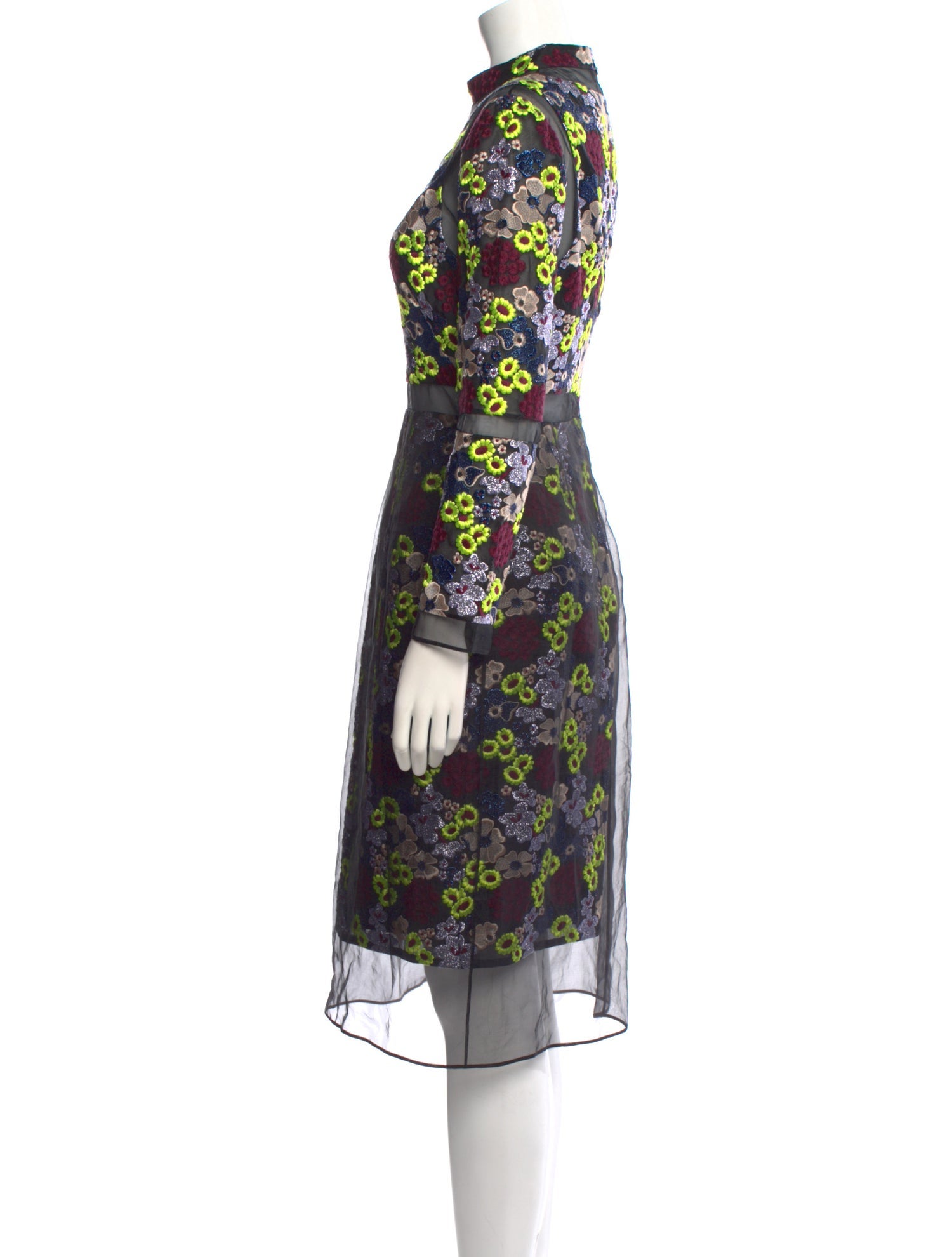 Erdem Floral Print Midi Length Dress