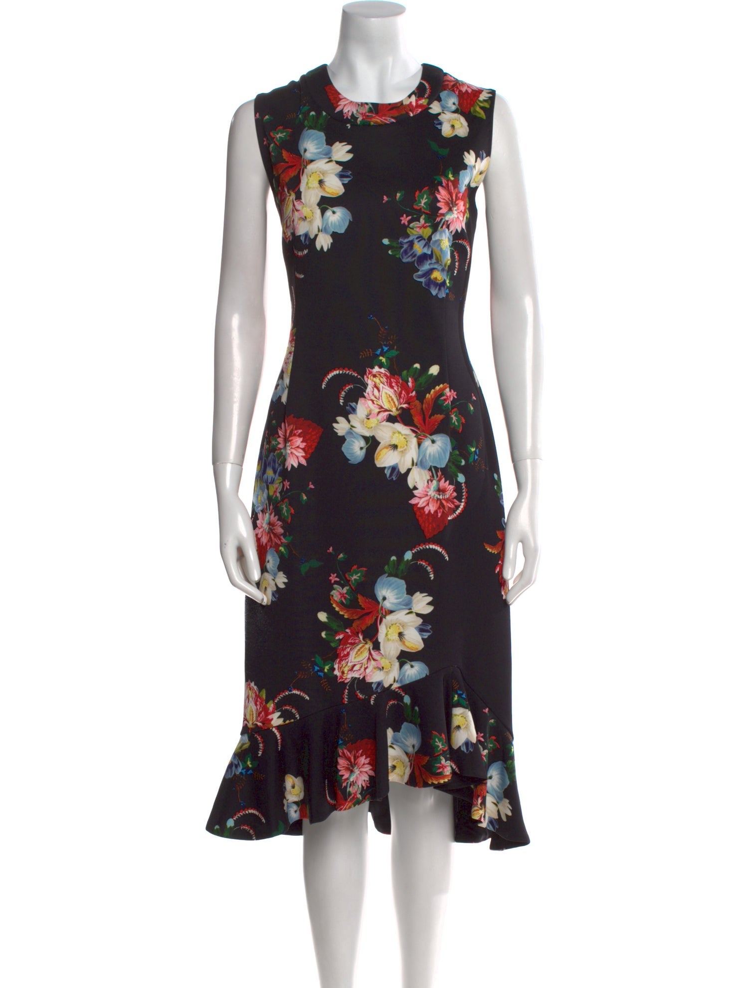 Erdem Floral Print Midi Length Dress