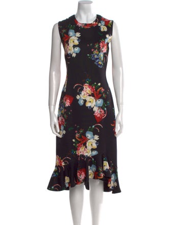 Erdem Floral Print Midi Length Dress