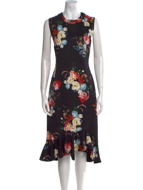 Erdem Floral Print Midi Length Dress
