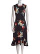 Erdem Floral Print Midi Length Dress
