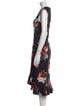 Erdem Floral Print Midi Length Dress