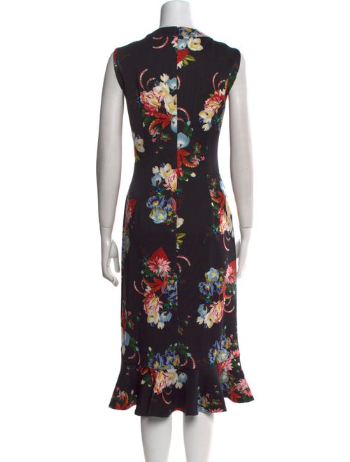 Erdem Floral Print Midi Length Dress