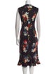 Erdem Floral Print Midi Length Dress