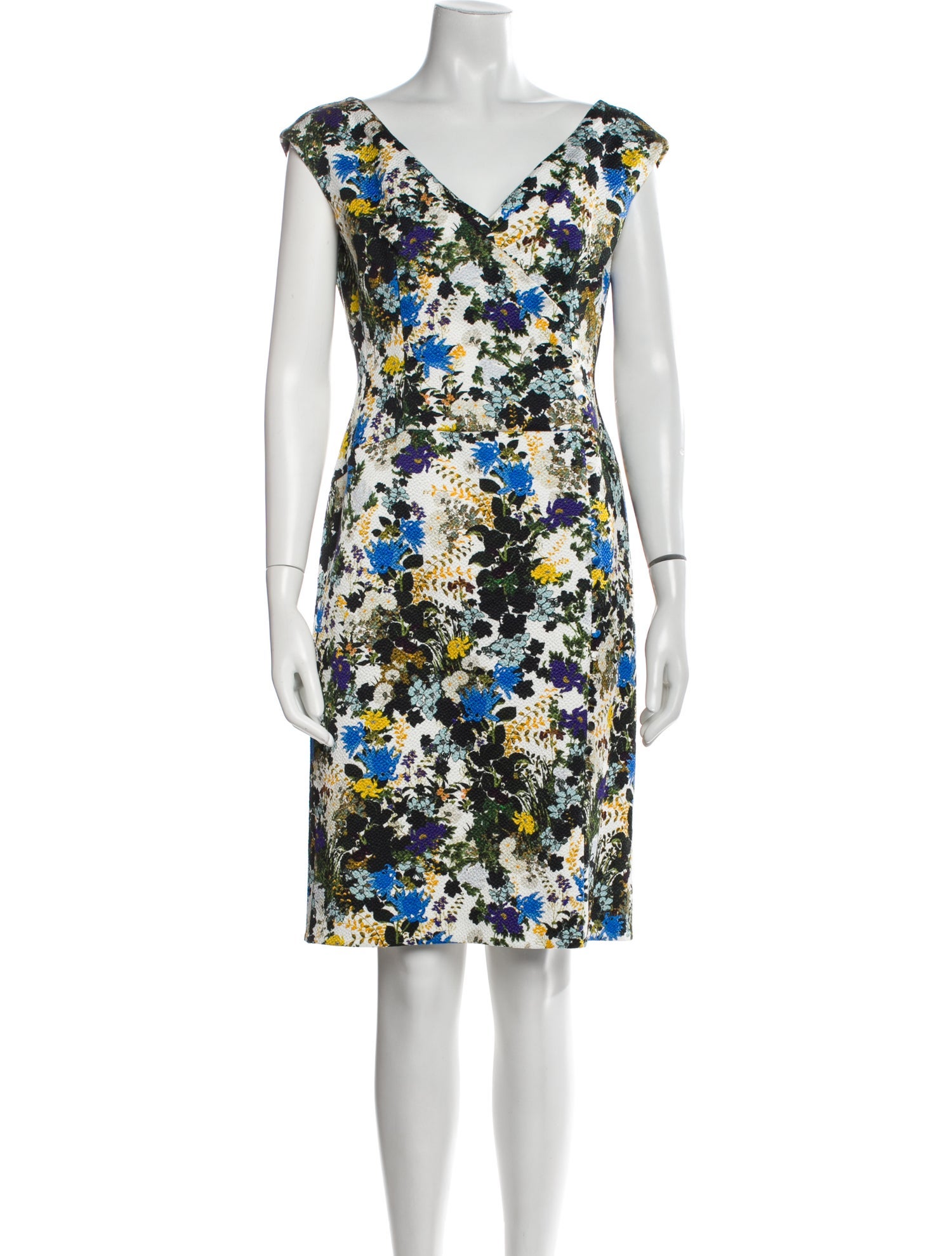 Erdem Floral Print Knee-Length Dress