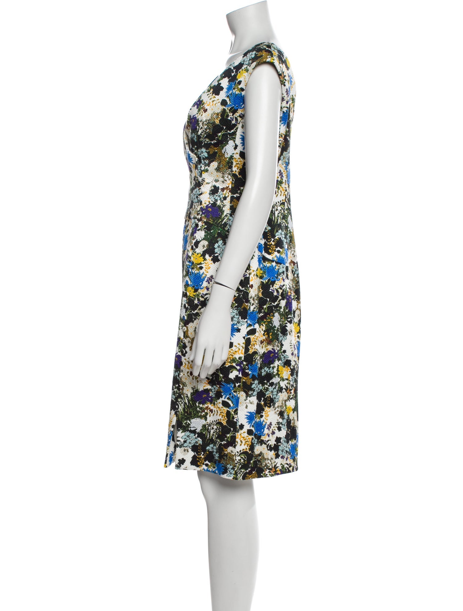 Erdem Floral Print Knee-Length Dress